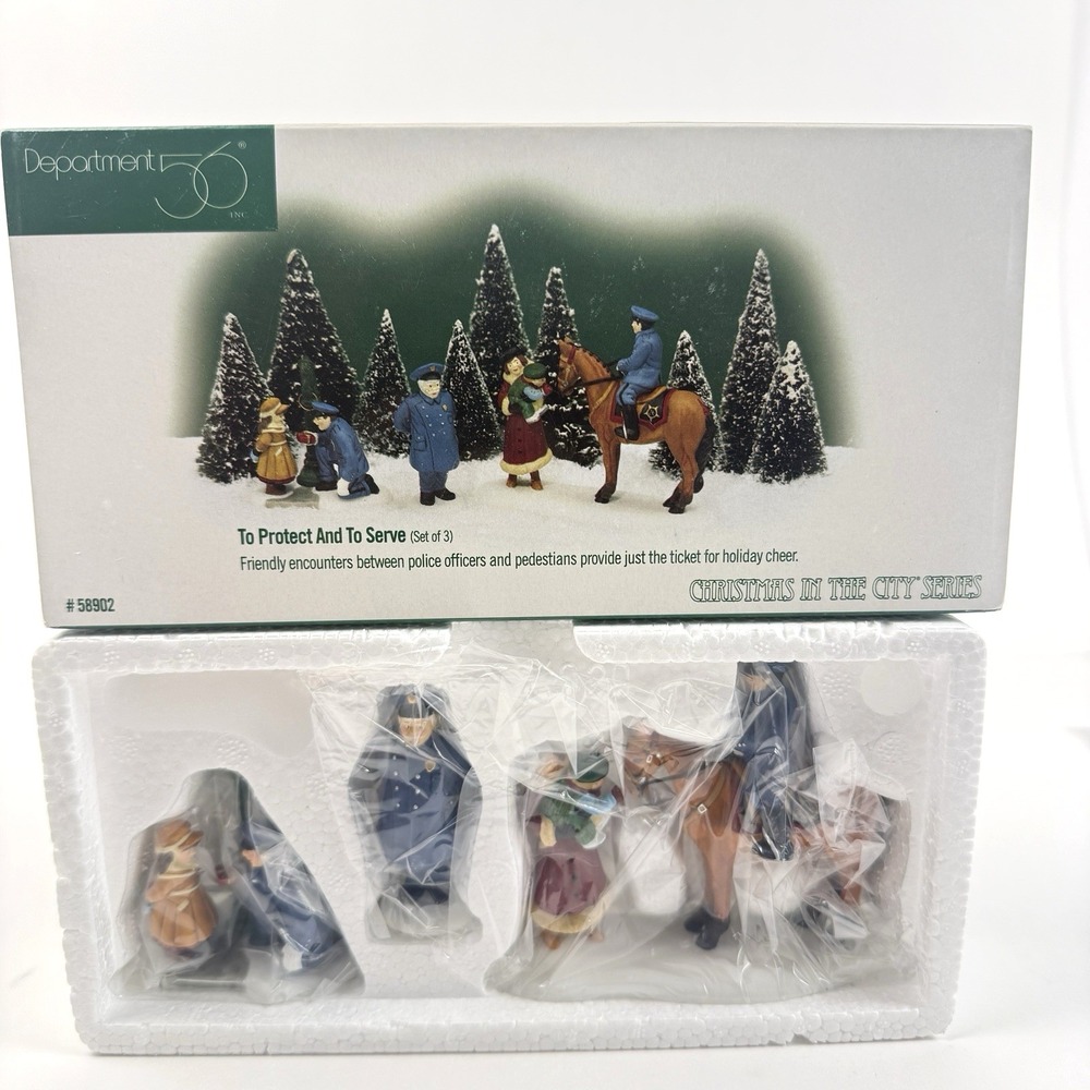 Dept 56 To Protect And To Serve Christmas In The City Police Law Horse Cop 58902